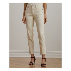 LRL Lauren Jeans Co. Women's Classic Ankle Jeans Beige Size 6 Petite